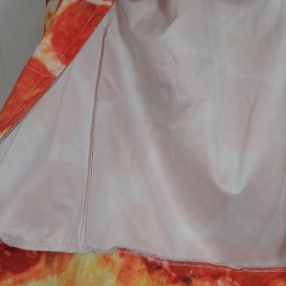 Unisex Pizza pattern long sleeve hoodie scuba like - Picture 6 of 9